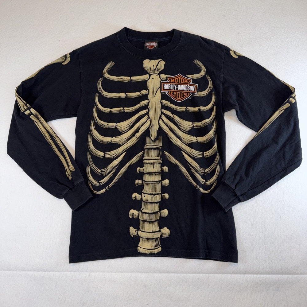 2009 Harley Davidson Skeleton Bones Long Sleeve Size S Covis, New Mexico Grail